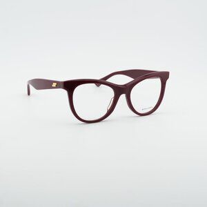 Bottega Veneta BV1064O 004 Eyeglasses Burgundy 52mm Cat Eye Frame